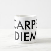 Carpe Diem lateinisches Zitat Kaffeetasse (Mittel)