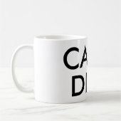 Carpe Diem lateinisches Zitat Kaffeetasse (Links)