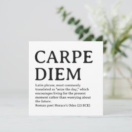 Carpe Diem latin quote Feiertagskarte