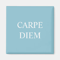 Carpe Diem Latin Quote Magnet - Türkis
