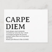 Carpe Diem latin quote Postkarte (Vorderseite)
