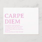 Carpe Diem latin quote Postkarte (Vorderseite)
