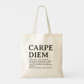 Carpe Diem latin quote Tragetasche (Rückseite)