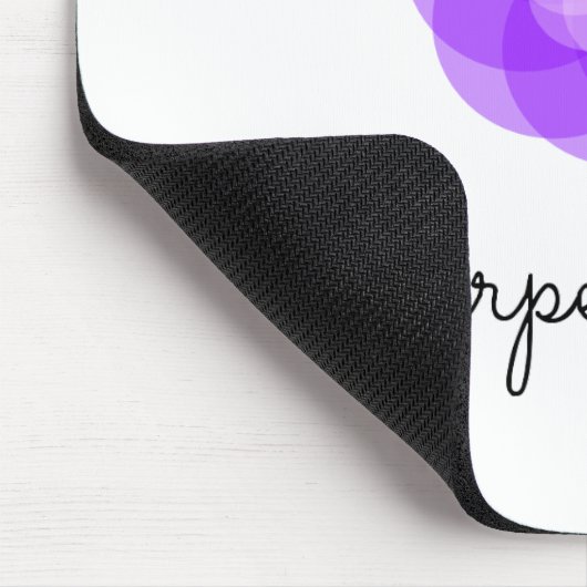 Carpe Diem lila Blume Mousepad (Ecke)