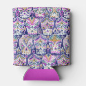 Carpe Diem Lila Boho Sugar Skull Dosenkühler (Rückseite)