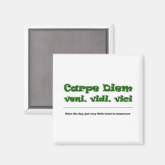 Carpe Diem Magnet (Vorderseite/Rückseite)