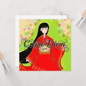 Carpe Diem Maiko Karte (Vorderseite/Rückseite Beispiel)