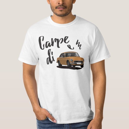 Carpe Diem mit MGB GT - wählen Sie Sie Farbe aus T-Shirt (Vorderseite)