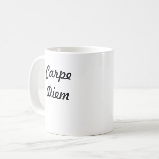 Carpe Diem mit Venus Kaffeetasse (Vorderseite Links)