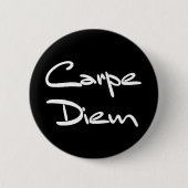 CARPE DIEM Moderner Cooler Text Button (Vorderseite)