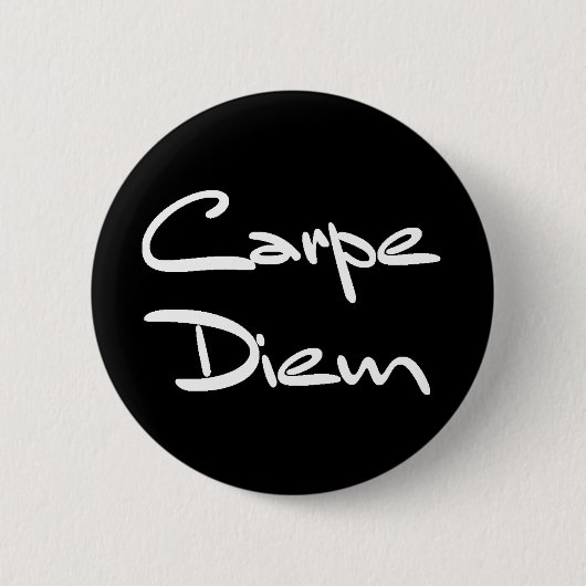 CARPE DIEM Moderner Cooler Text Button (Vorderseite)