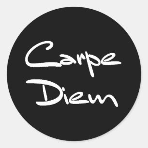 CARPE DIEM Moderner Cooler Text Runder Aufkleber