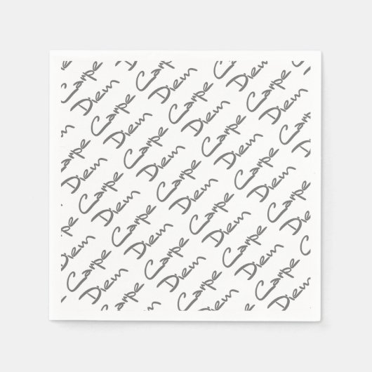 CARPE DIEM Moderner Cooler Text Serviette (Vorderseite)