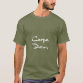 CARPE DIEM Moderner Cooler Text T-Shirt (Vorderseite)