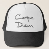 CARPE DIEM Moderner Cooler Text Truckerkappe (Vorderseite)