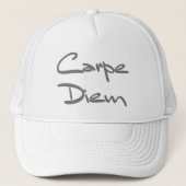 CARPE DIEM Moderner Cooler Text Truckerkappe (Vorderseite)