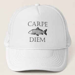 Carpe Diem Nutze den Tag Karpfen Prokrastinator Truckerkappe