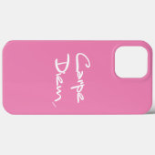 CARPE DIEM Pink White Typografy Cool iPhone Case (Rückseite (Horizontal))