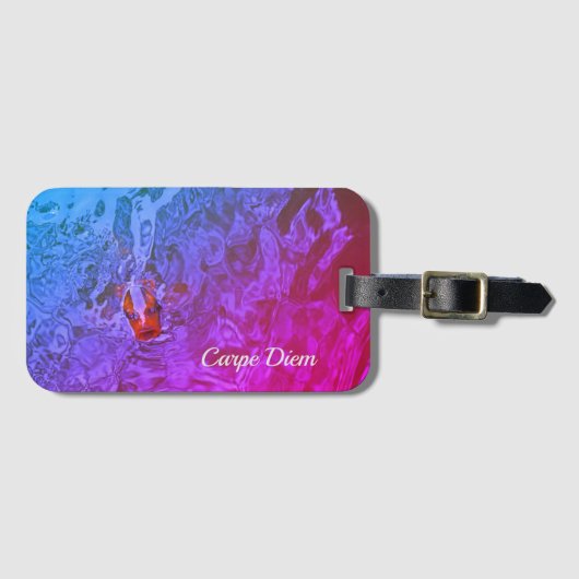 Carpe Diem Pond Fish Fish Foto Gepäckanhänger (Vorderseite (Horizontal))