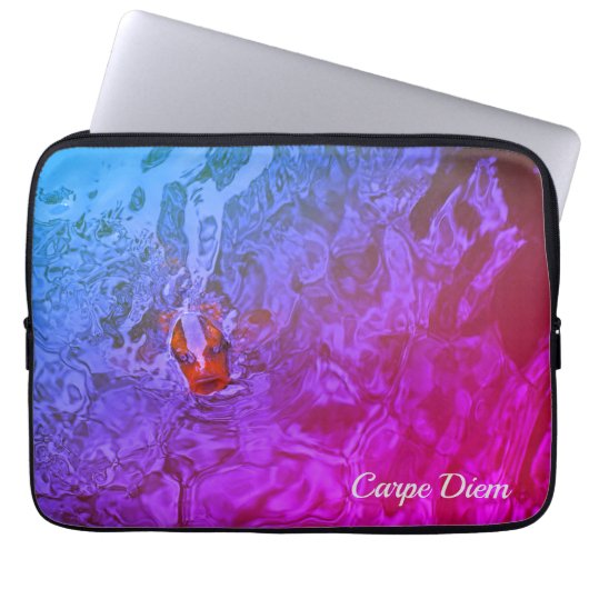 Carpe Diem Pond Fish Fish Foto Laptopschutzhülle (Vorderseite)