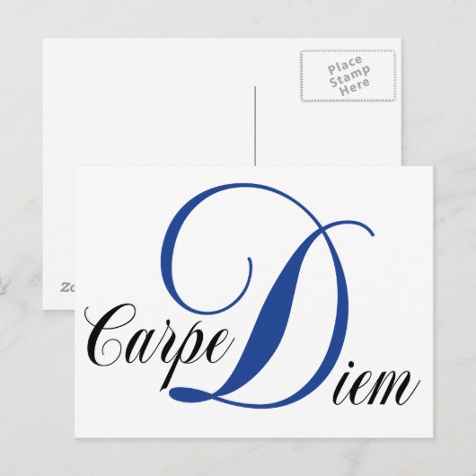Carpe Diem Postkarte (Vorne/Hinten)