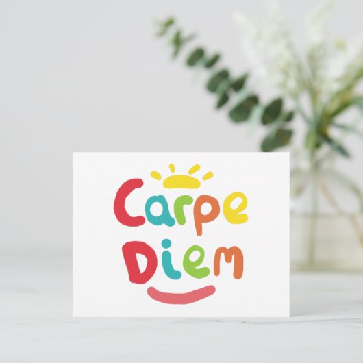 Carpe Diem Postkarte (Stehend Vorderseite)