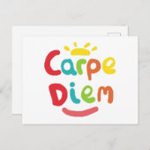 Carpe Diem Postkarte (Vorne/Hinten)