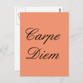 Carpe Diem Postkarte (Vorne/Hinten)