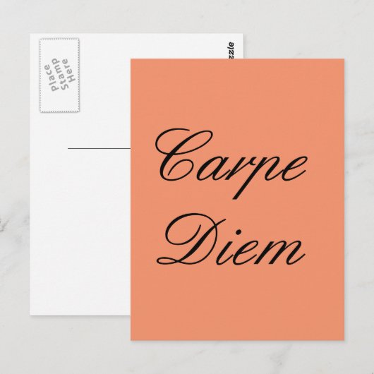 Carpe Diem Postkarte (Vorne/Hinten)