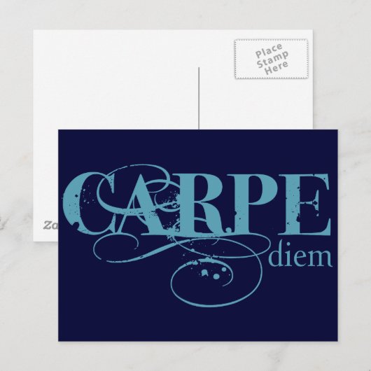 Carpe Diem Postkarte (Vorne/Hinten)