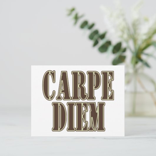 Carpe Diem Postkarte (Stehend Vorderseite)