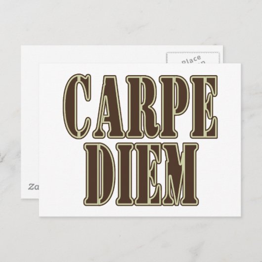 Carpe Diem Postkarte (Vorne/Hinten)