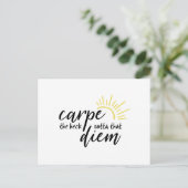 Carpe Diem Postkarte (Stehend Vorderseite)