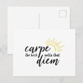 Carpe Diem Postkarte (Vorne/Hinten)