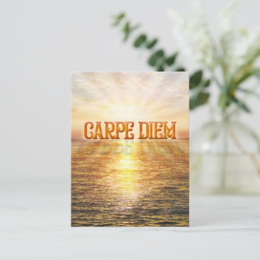 Carpe Diem Postkarte (Stehend Vorderseite)