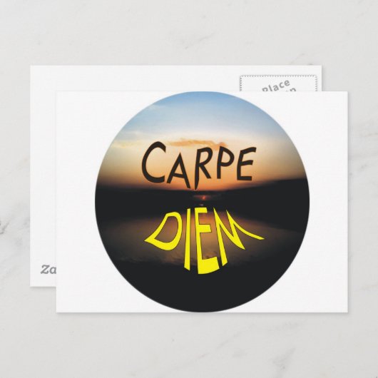 CARPE DIEM POSTKARTE (Vorne/Hinten)
