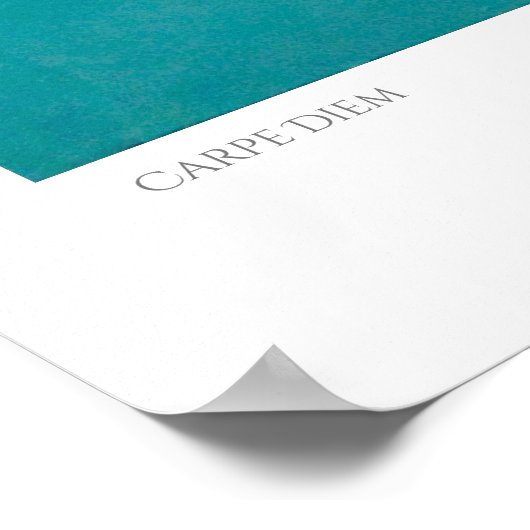 Carpe Diem Print Poster (Ecke)