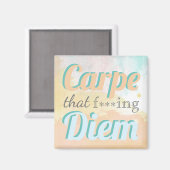 Carpe Diem Profanity Quote Pastell Wasserfarbe Magnet (Vorderseite/Rückseite)