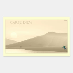 Carpe Diem Rechteckiger Aufkleber
