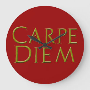 Carpe Diem Round Clock Große Wanduhr