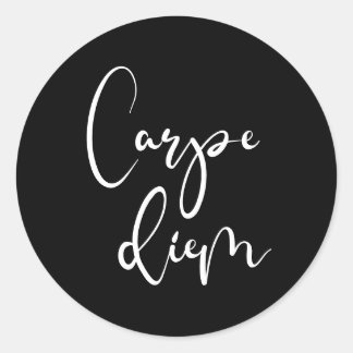 Carpe Diem Runder Aufkleber