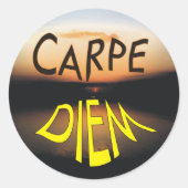 CARPE DIEM RUNDER AUFKLEBER (Vorderseite)
