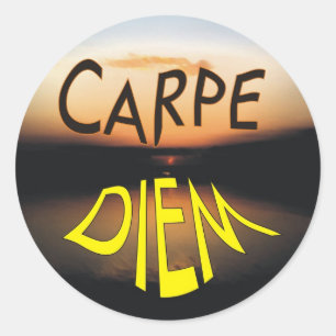 CARPE DIEM RUNDER AUFKLEBER