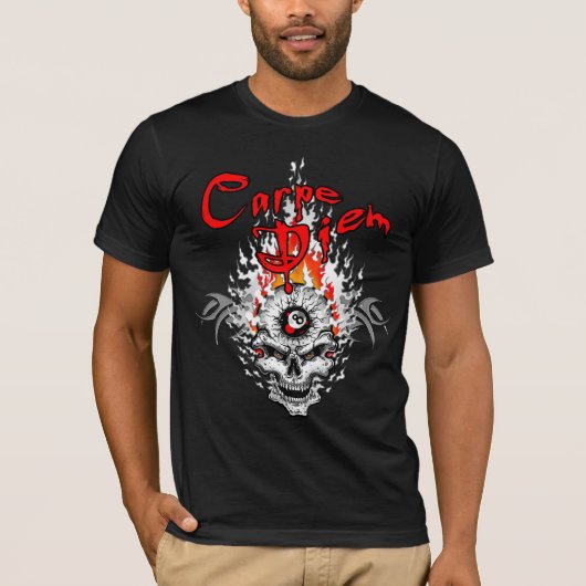 Carpe Diem Schädel T-Shirt (Vorderseite)