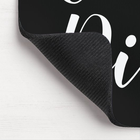 Carpe Diem schwarzweiß-Schriftzeichen Mousepad (Ecke)