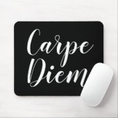 Carpe Diem schwarzweiß-Schriftzeichen Mousepad (Mit Mouse)