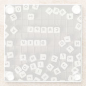 Carpe Diem Scrambled Letter Tiles Glasuntersetzer (Rückseite)