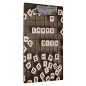 Carpe Diem Scrambled Letter Tiles Klemmbrett (Rechts)