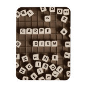 Carpe Diem Scrambled Letter Tiles Magnet (Vertikal)