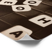 Carpe Diem Scrambled Letter Tiles Poster (Ecke)
